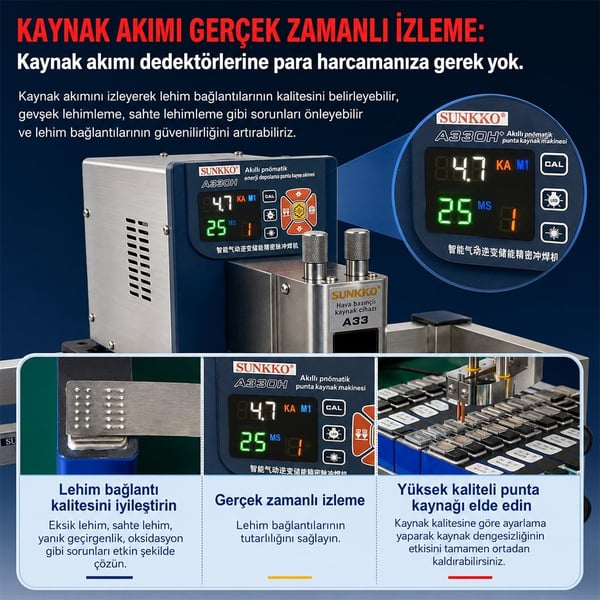 SUNNKO 330+ 27 KW 4500A PNÖMATİK NOKTA KAYNAK MAKİNESİ Fiyatı - Merter Elektronik