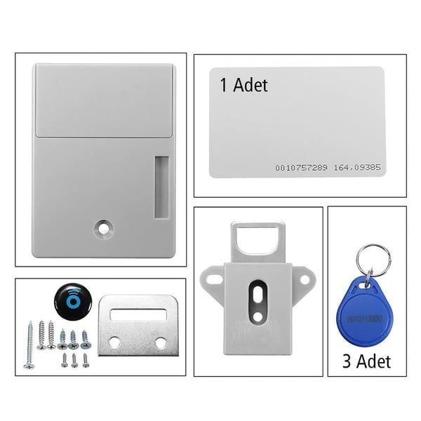 SUNUP RFID AKILLI DOLAP VE KABİN KİLİDİ - ANAHTARSIZ GİZLİ GÜVENLİK KİLİT SETİ