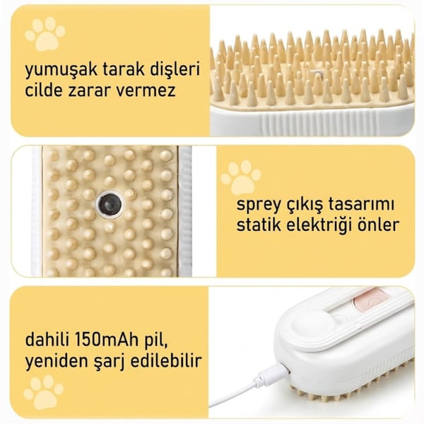 Sunup SN-25317 Evcil Hayvan Temizleme Fırçası Fiyatı - Merter Elektronik