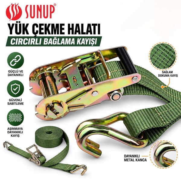 SUNUP SN-37786 10 METRE YÜK TAŞIMA HALATI Fiyatı - Merter Elektronik