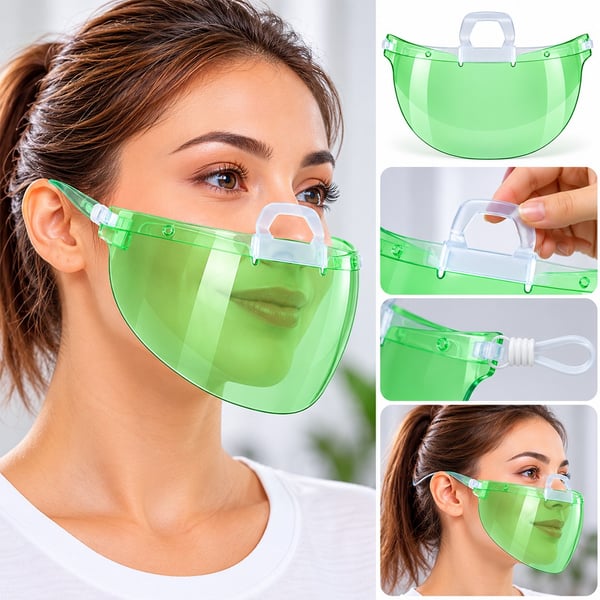 SUNUP SN-38916 YEMEK SERVİSLERİ İÇİN PLASTİK ŞEFFAF MASKE Fiyatı - Merter Elektronik