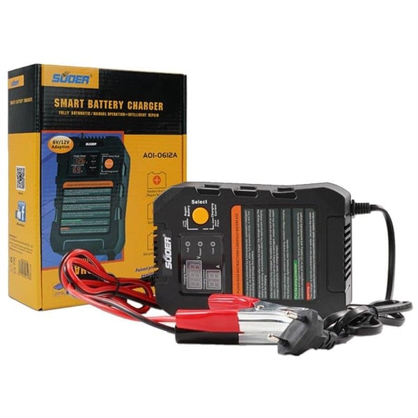 SUOER A01-0612A 6 VOLT - 12 VOLT - 2/4/6/9 AMPER OTOMATİK AYARLI AKÜ ŞARJ CİHAZI