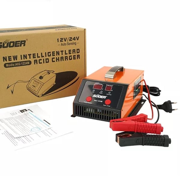 SUOER A02-1224M 12 VOLT - 24 VOLT MAX 8 AMPER AKILLI AKÜ ŞARJ CİHAZI