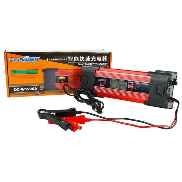 SUOER DC-W1220A 12 VOLT - 15.3 VOLT - 20 AMPER AKILLI DİJİTAL AKÜ ŞARJ CİHAZI