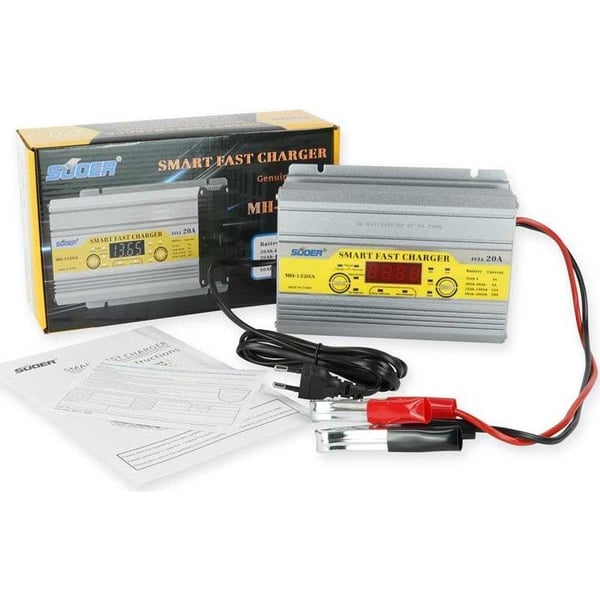 SUOER MH-1220A 12 VOLT MAX 20 AMPER DİJİTAL AKILLI AKÜ ŞARJ CİHAZI
