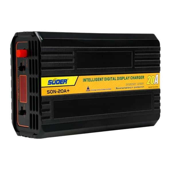 SUOER SON-20A+ 12 VOLT - 24 VOLT - 20 AMPER AKILLI AKÜ ŞARJ CİHAZI