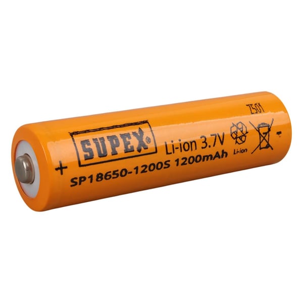 Supex 1865-1200s 3.7 Volt Li-iOn 1200 mAh Başlıklı Şarjlı Pil Fiyatı - Merter Elektronik