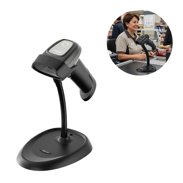 TIWOX VS-336 2D KAREKOD KABLOLU USB BARKOD OKUYUCU + STAND Fiyatı - Merter Elektronik