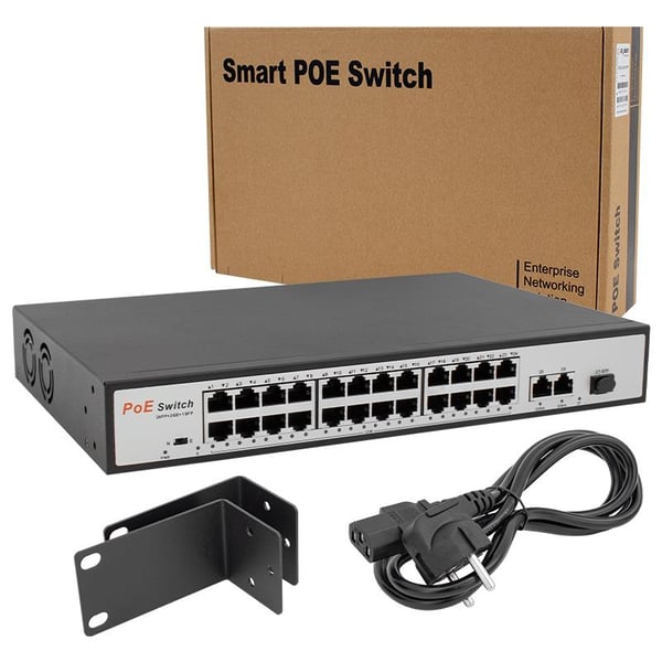 URANIUM POE-2421SFP 2X GIGABIT UPLINK 1X SFP 24 PORT 10/100 MBPS 300 WATT POE SWITCH