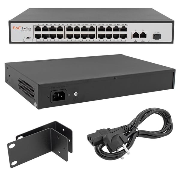 URANIUM POE-2421SFP 2X GIGABIT UPLINK 1X SFP 24 PORT 10/100 MBPS 300 WATT POE SWITCH