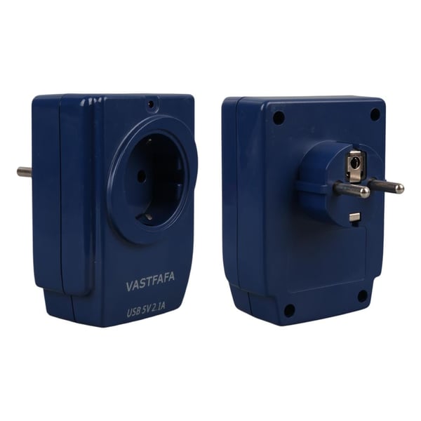 VASTFAFA 5 VOLT 2.1 AMPER 2 USB'Lİ MAVİ TEKLİ PRİZ Fiyatı - Merter Elektronik
