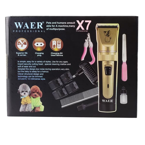 WAER WA-08158 PROFESYONEL ŞARJLI SAÇ VE SAKAL TIRAŞ MAKİNESİ (PET TIRAŞ MAKİNESİ SETİ)