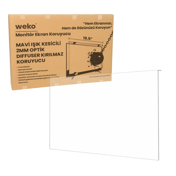 WEKO 19.5 INCH MAVİ IŞIK KESİCİLİ 2MM MONİTÖR KORUYUCU OPTİK DIFFUSER Fiyatı - Merter Elektronik