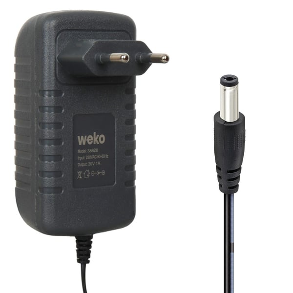 WEKO 30 VOLT - 1 AMPER YERLİ ÜRETİM PRİZ TİPİ ŞARJ ADAPTÖRÜ