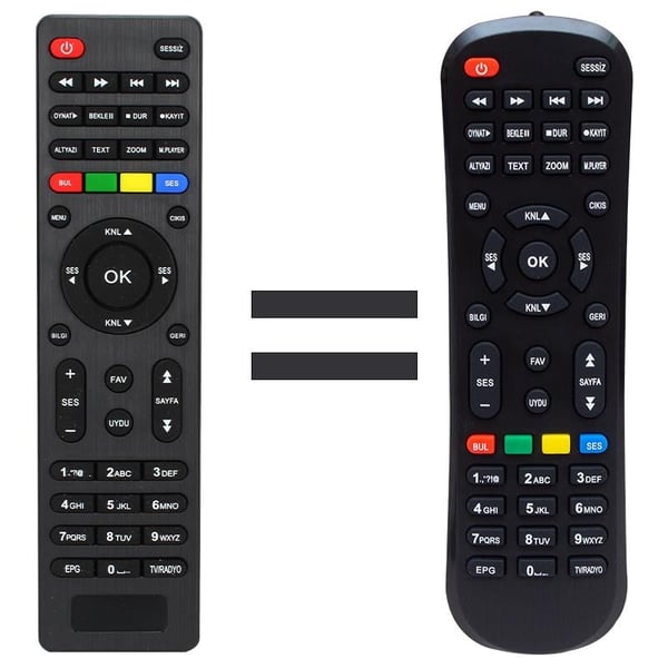 WEKO KR MERSAT VIP*HOMETECH*KORAX*TECHNİKSAT MİNİ HD* STARCOM 2000-2050 HD KUMANDA (2087=17372) (40205=2087)