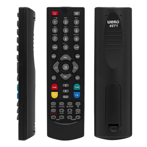 WEKO KR NEXTSTAR 16900*18000*19000 FTA USB SİYAH UYDU KUMANDASI (3829=4071=19243) (40212=4071)