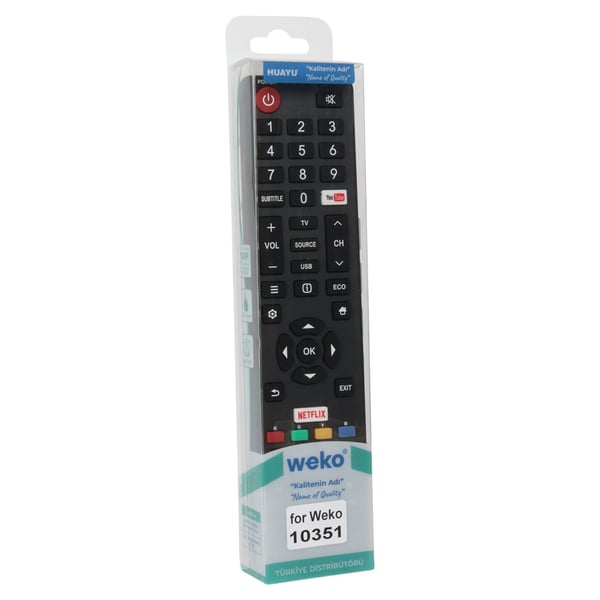 Weko Tesla 06-532W54-TLA1XS Youtube-Netflix Tuşlu LCD LED TV Kumanda Fiyatı - Merter Elektronik