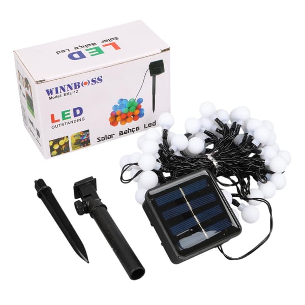 WINNBOSS EKL-12 7 METRE 50 TOP LEDLİ RENKLİ 8 MODLU SOLAR LED