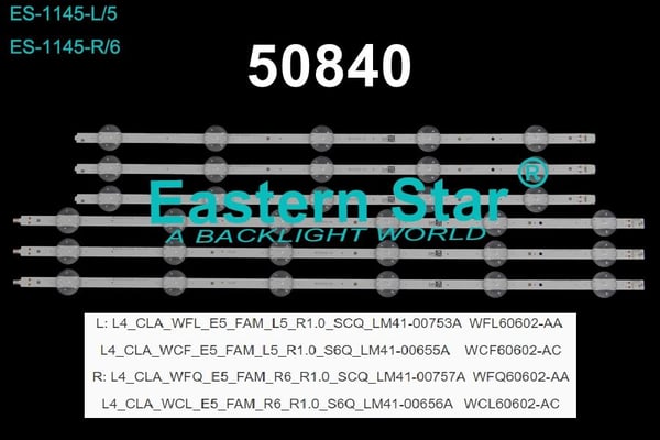 WKSET-5840 36596X3 36597X3  L4_CLA_WFL_E5_FAM_L5_R1.0_SCQ_LM41-00753A 6 ADET LED BAR