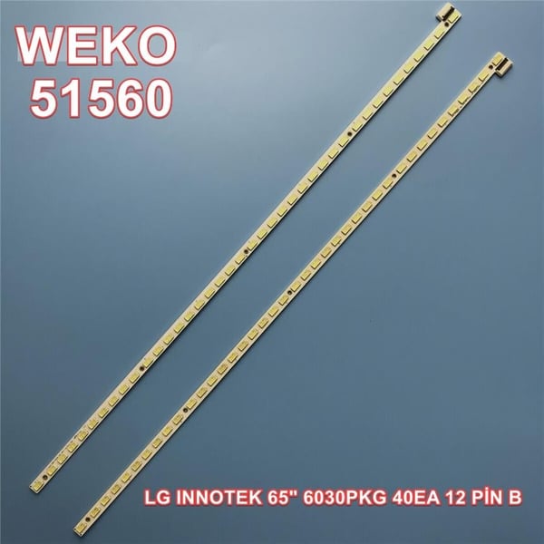 WKSET-6560 34672X1 34673X1 LG INNOTEK 65 6030PKG 40EA 12 PİN B/C 2 ADET LED BAR (40LED)
