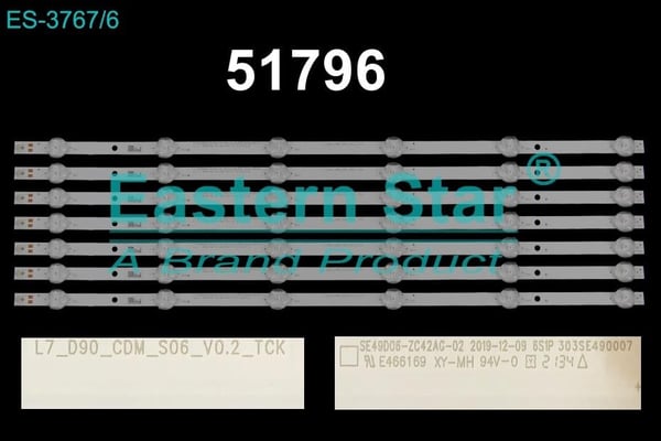 WKSET-6796 37460X7 SE49D06-ZC42AG-02 6S1P 303SE490007  7 ADET LED BAR