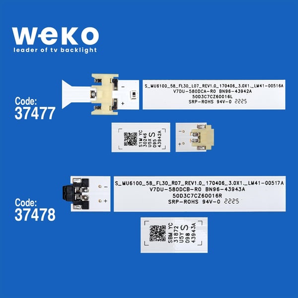 Wkset-6810 37477X7 37478X7 V7Du-580Dca/B  14 Adet Led Bar Fiyatı - Merter Elektronik