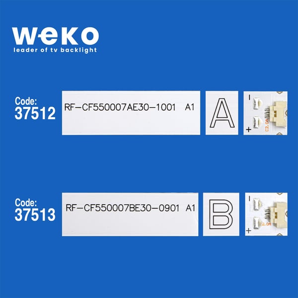 Wkset-6839 37512X3 37513X2 Rf-Cf550007Ae30-1001/ Rf-Cf550007Be30-0901 5 Adet Led Bar Fiyatı - Merter Elektronik
