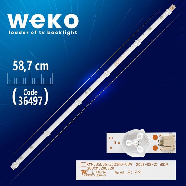 XMNJ32D06-ZC22AG-03A 303XM320032A 6 LEDLİ 58,7 CM 3V