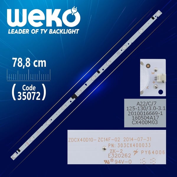 ZDCX40D10-ZC14F-02 - PN:303CX400033 - PY64006 - 78.8 CM 10 LEDLİ - (WK-836)