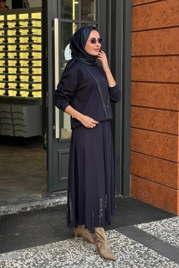 ceremony Luna Etekli Takım 26K904 Lacivert
