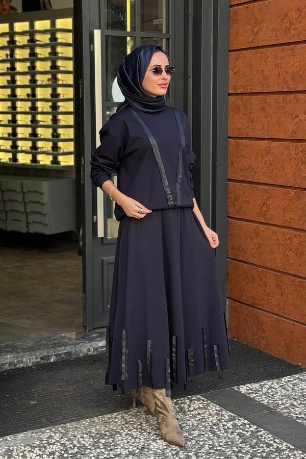 ceremony Luna Etekli Takım 26K904 Lacivert