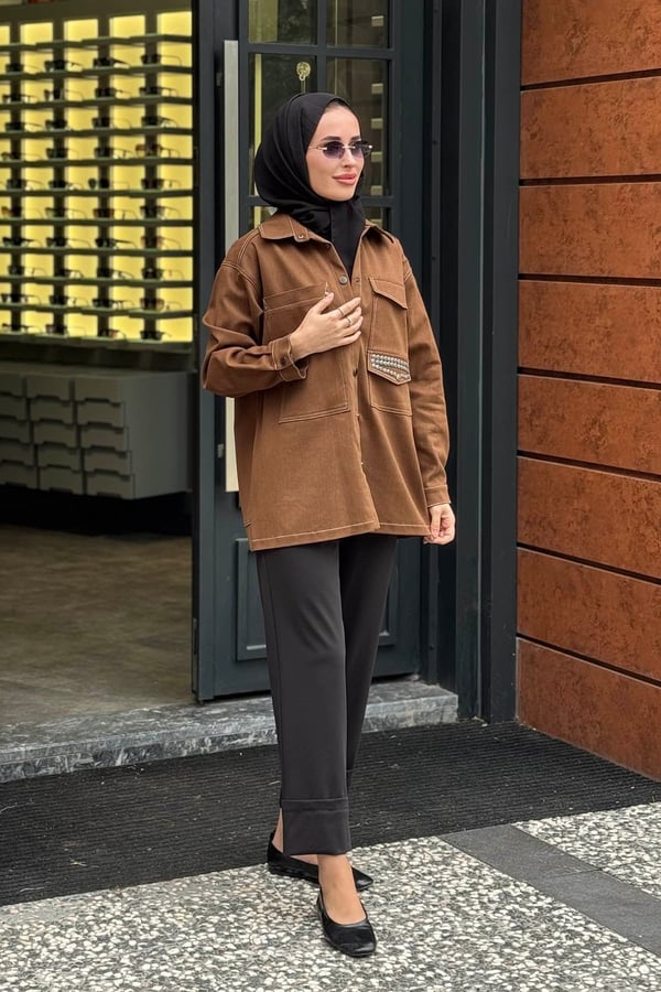 CEREMONY Sahra Gömlek 26K150 Taba