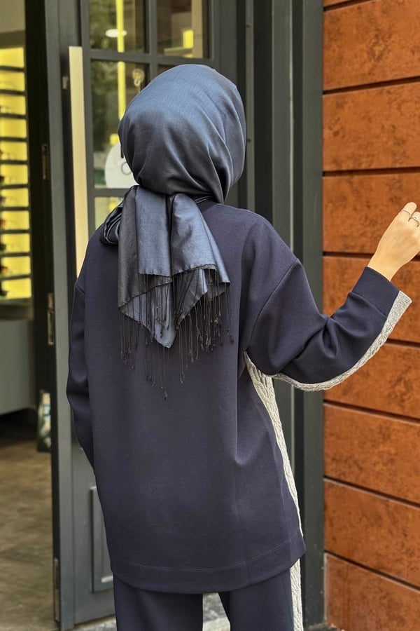 CLANDE Pantolonlu Takım 2602-3029T Lacivert - Gri
