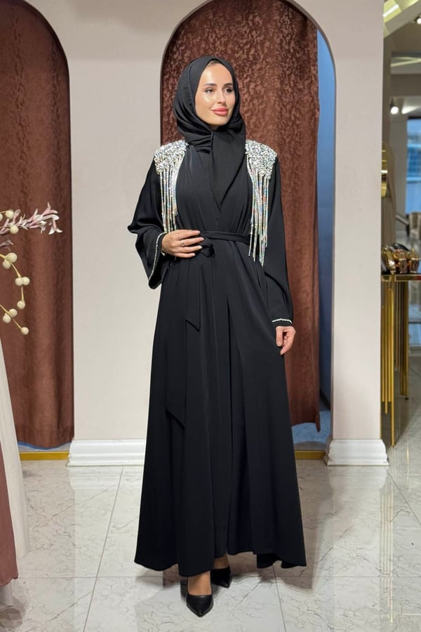 Etrucci Abaya 6264 Siyah