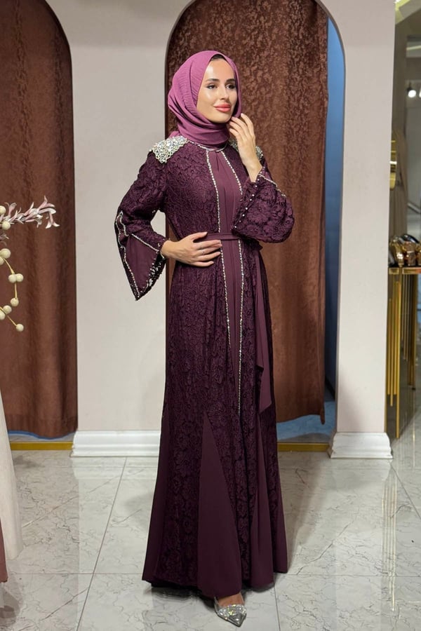 Etrucci Abaya 6303 Mürdüm