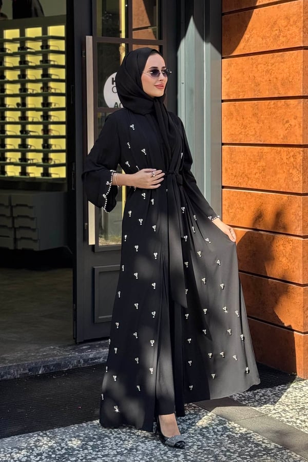 Etrucci İkili Abaya Takım 6280 Siyah