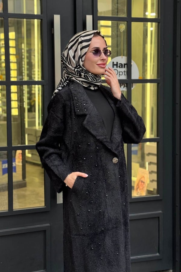 FUAT GÜRŞEN Angora Hırka 26K-4804 Siyah