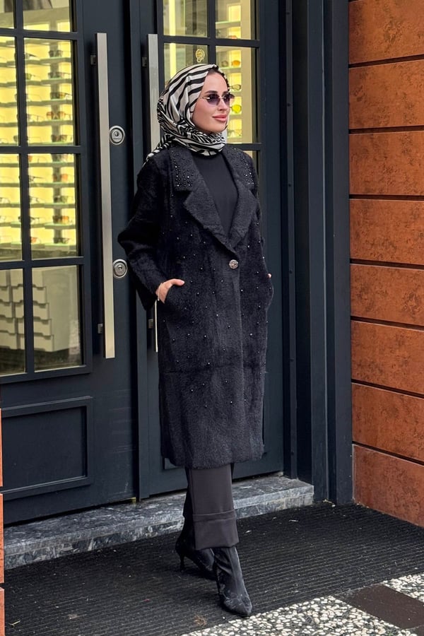 FUAT GÜRŞEN Angora Hırka 26K-4804 Siyah