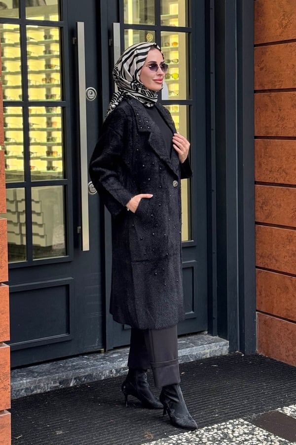 FUAT GÜRŞEN Angora Hırka 26K-4804 Siyah