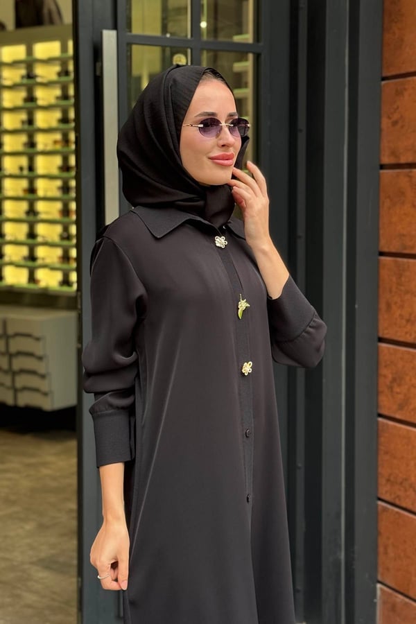 FUAT GÜRŞEN Triko Tunik 26K-6930 Siyah