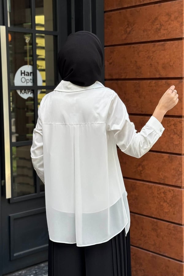 FUAT GÜRŞEN Tunik 26K-6319 Ekru