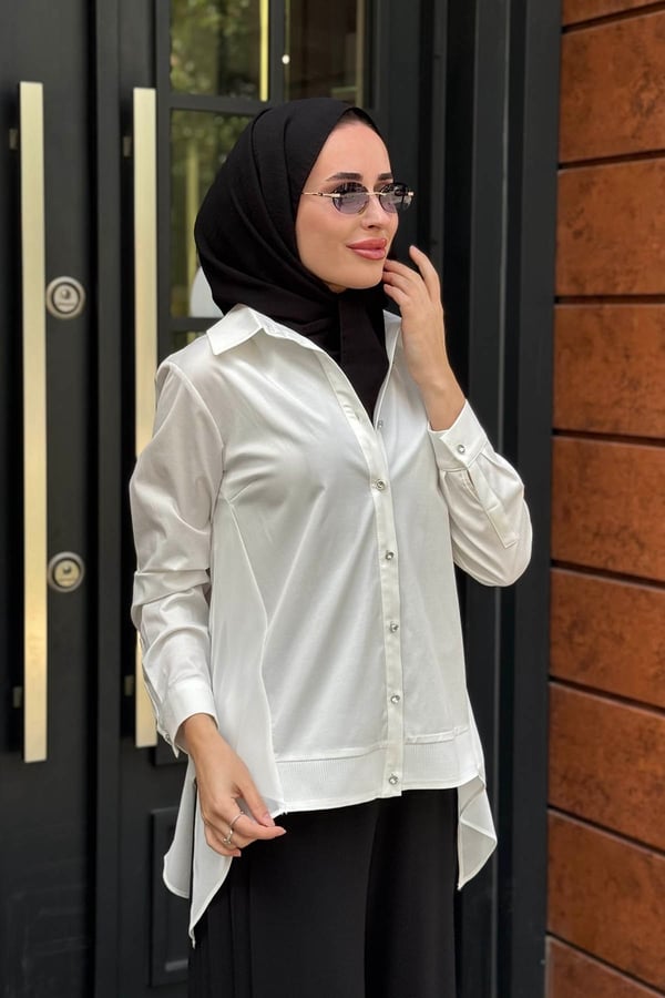 FUAT GÜRŞEN Tunik 26K-6319 Ekru