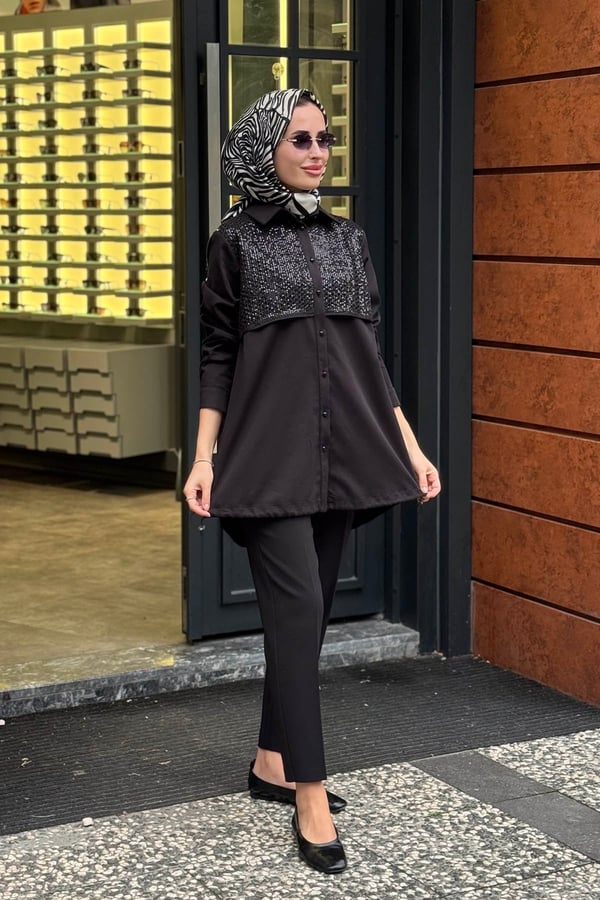 FUAT GÜRŞEN Tunik 26K-6323 Siyah