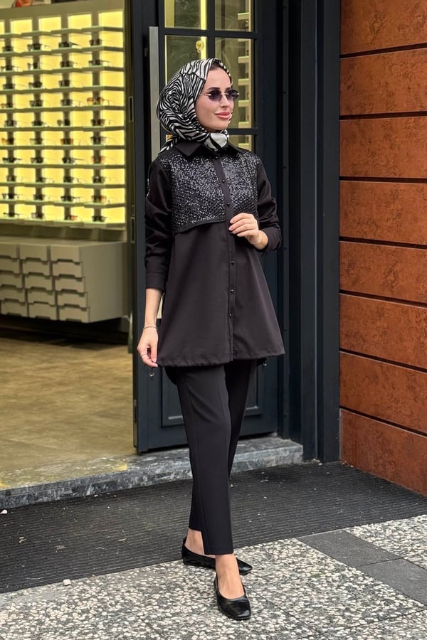 FUAT GÜRŞEN Tunik 26K-6323 Siyah