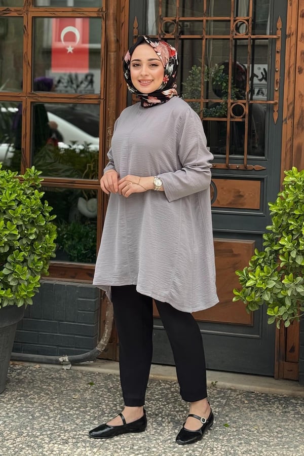 İNVEE Caz Tunik 7104 Gri