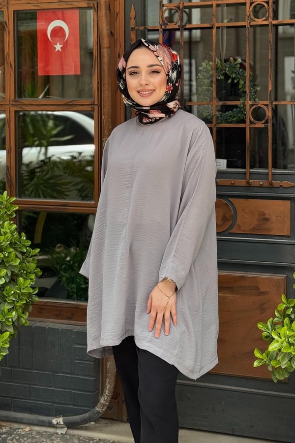 İNVEE Caz Tunik 7104 Gri