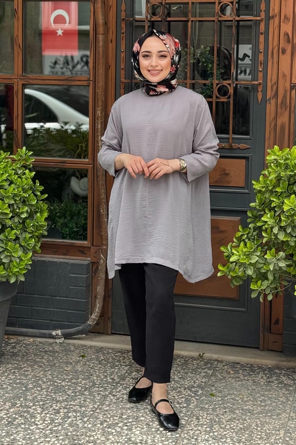 İNVEE Caz Tunik 7104 Gri