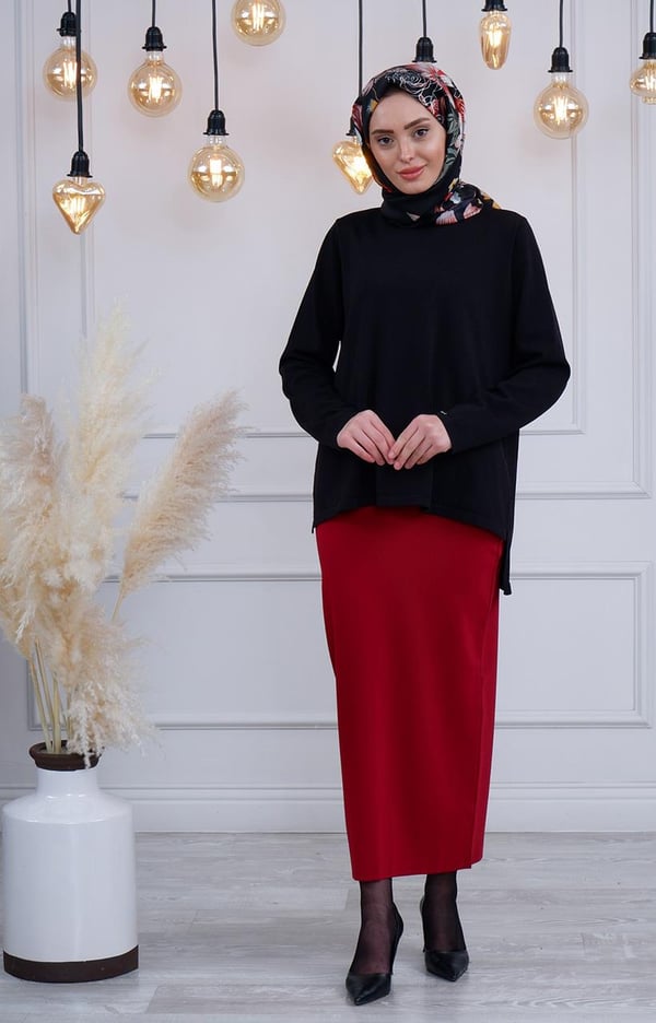 İNVEE Etek 5685 Bordo