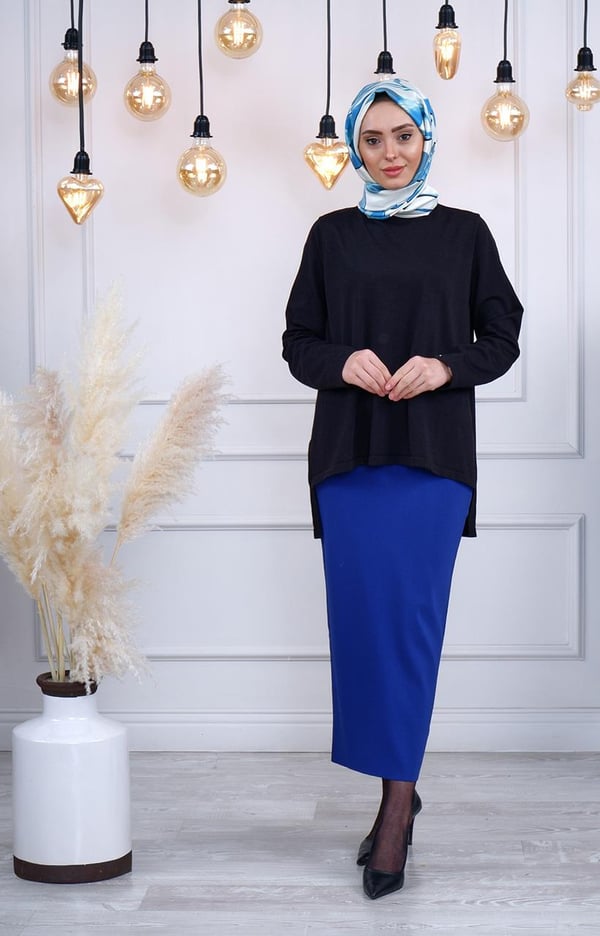 İNVEE Etek 5685 Saks Mavi
