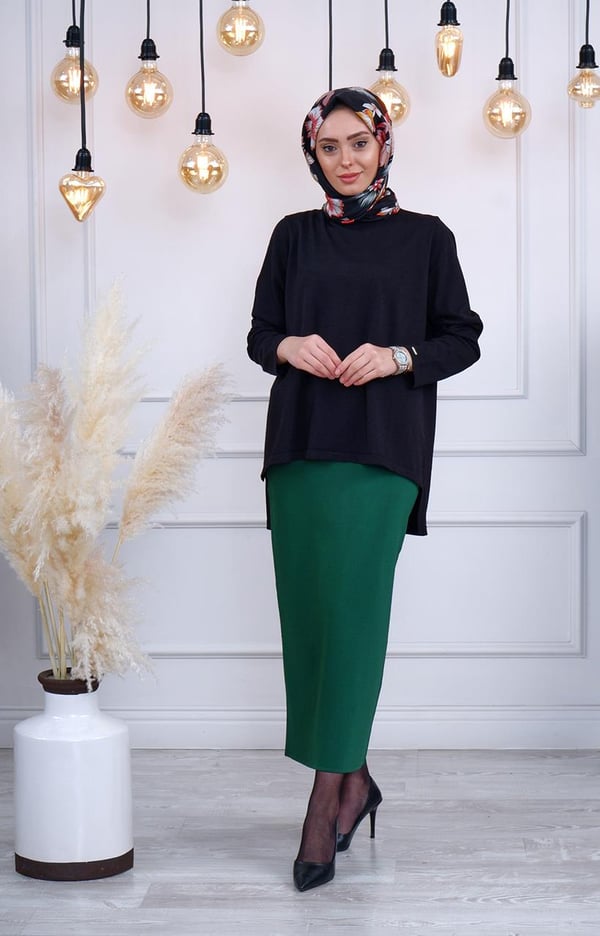 İNVEE Etek 5685 Zümrüt